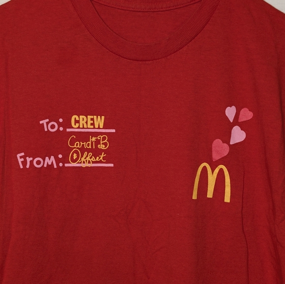 McDonald's T-shirt. Sz. Med. Red. Like New. - Picture 2 of 4